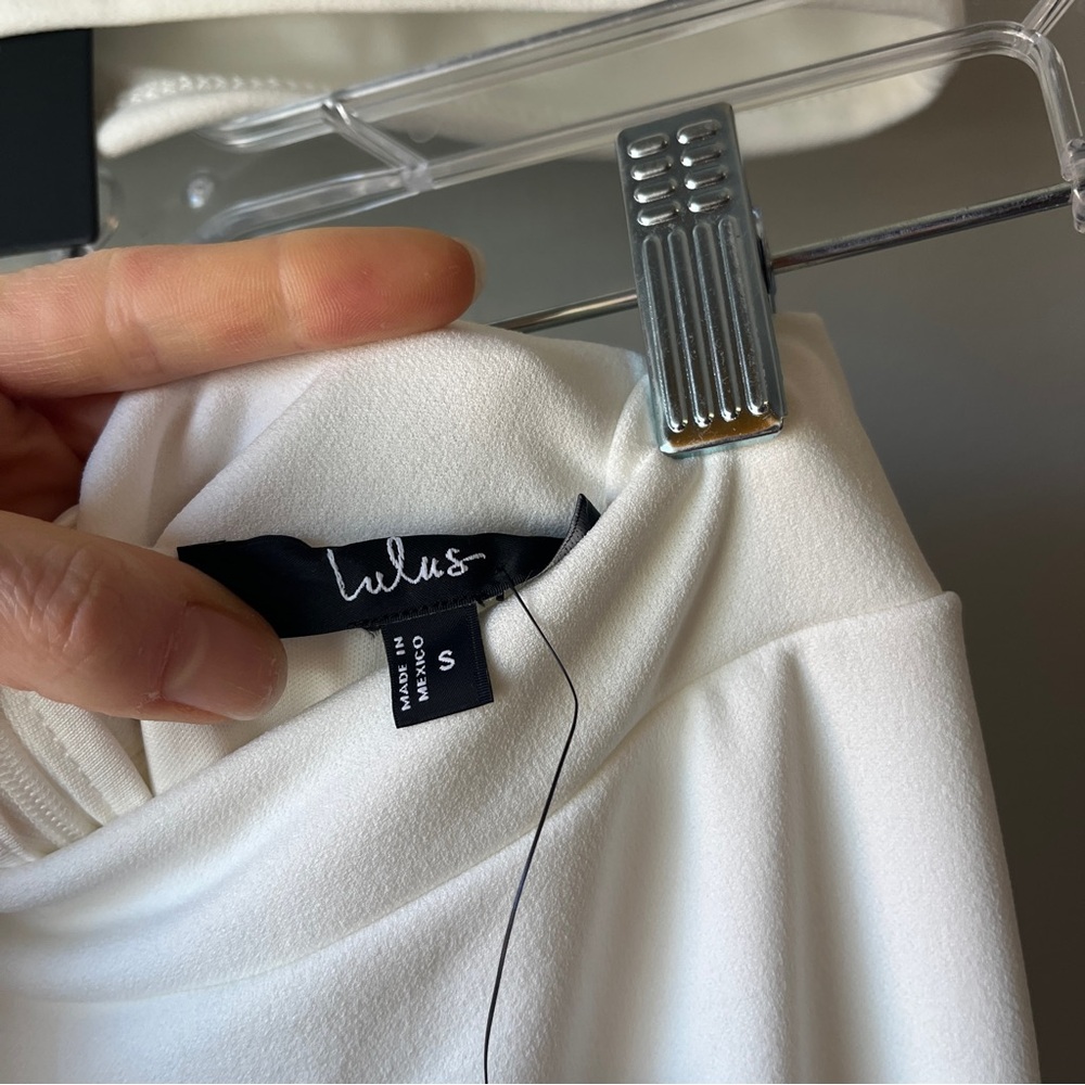 Lulu’s Only Tonight Ivory Cropped Two Piece Chic Set - Picture 9 of 12